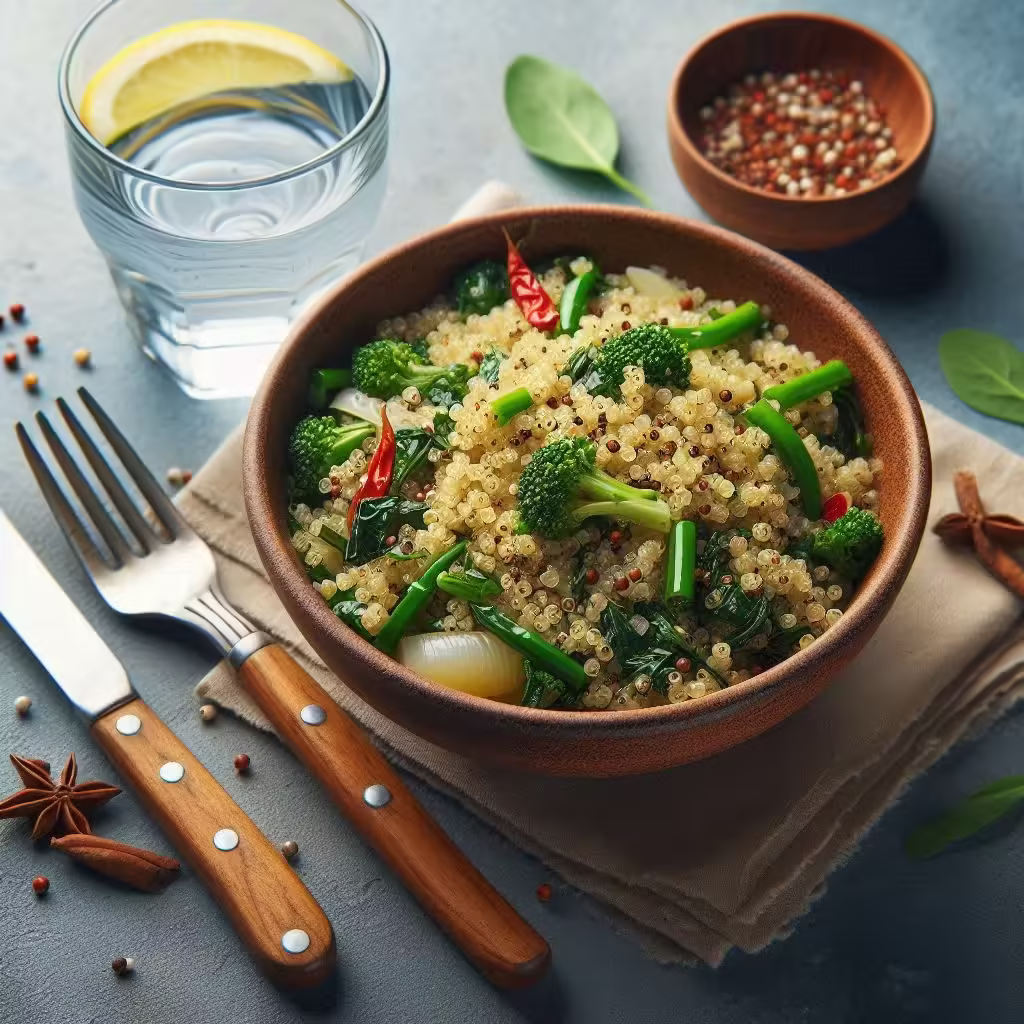 Quinoa com brocolis